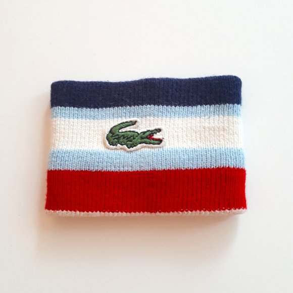 Lacoste Multicolor Wristband Stretch Blue White Red - Picture 1 of 2